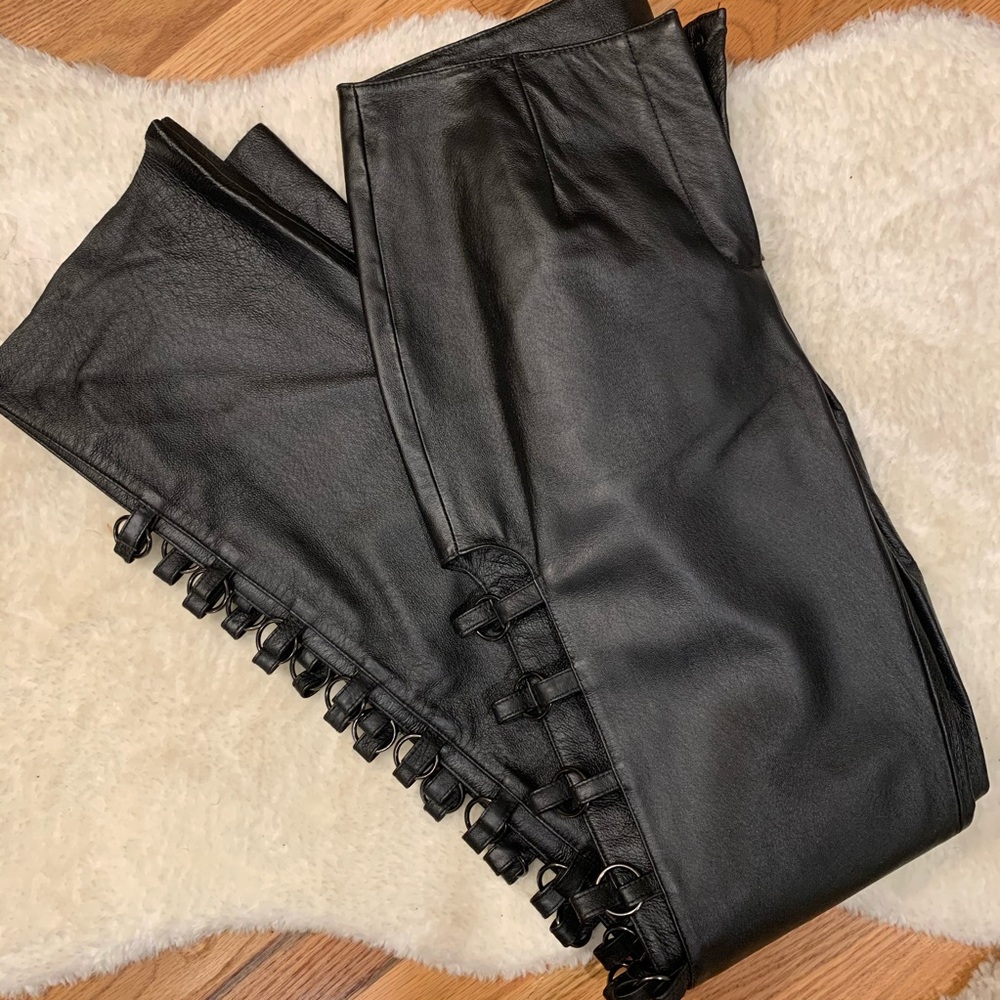 90’s grunge leather pants